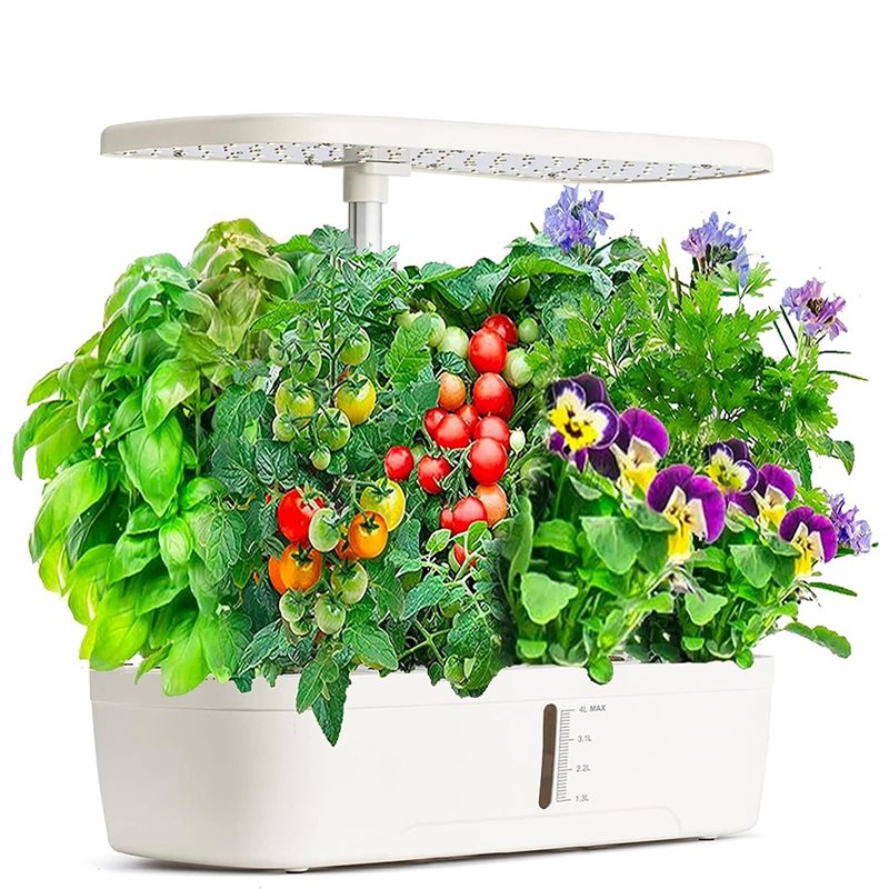Hydroponic Grow Pod - مصباح LED أبيض للنمو النباتي، مضخة