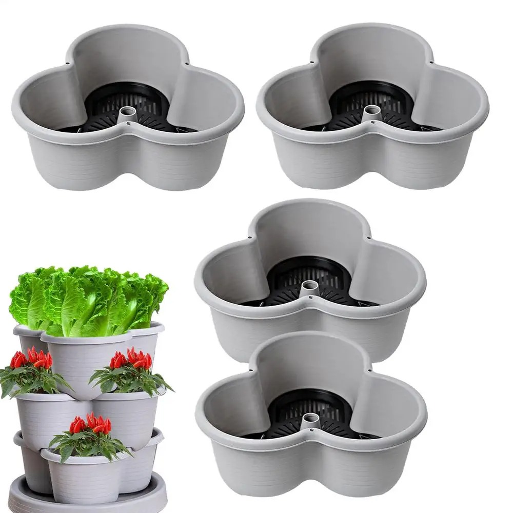أصيص زهور بلاستيكي قابل للتكدي - مراجعة Hydroponic Tower وسعره