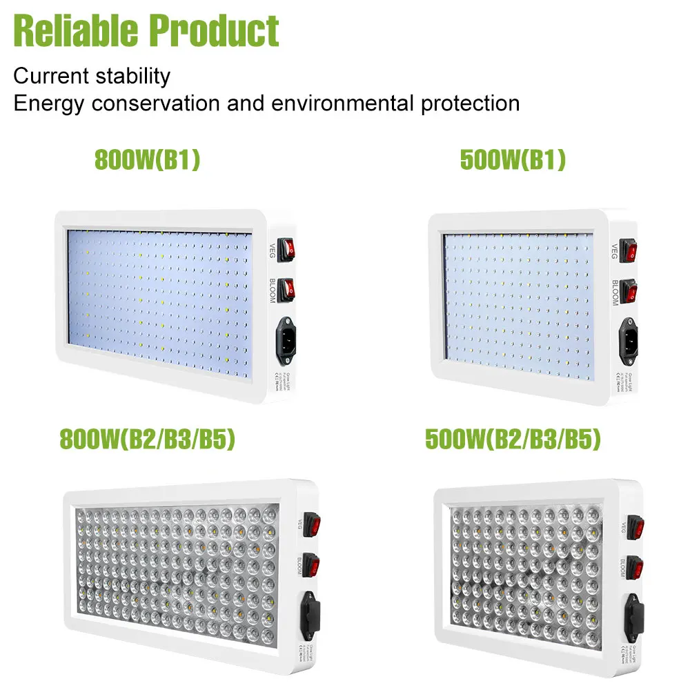 مصباح نمو LED بقوة 500 واط، طي - مراجعة Plant Grow Light Full Spectrum وسعره